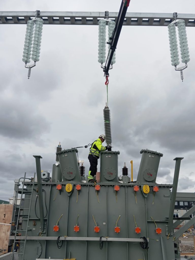 Montagem de 6 Transformadores de Potência 25/32,5MVA / 132/22kV